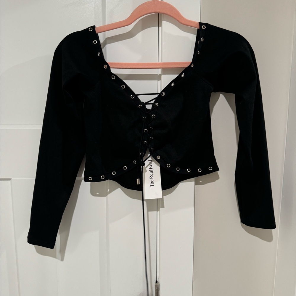 Sid Neigum 3/4 sleeve crop top